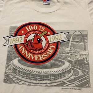 Vintage St Louis Cardinals 1992 Anniversary TShirt